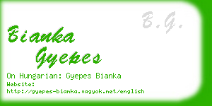 bianka gyepes business card